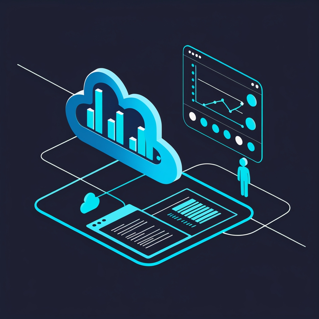 Dedicated managed cloud service illustration