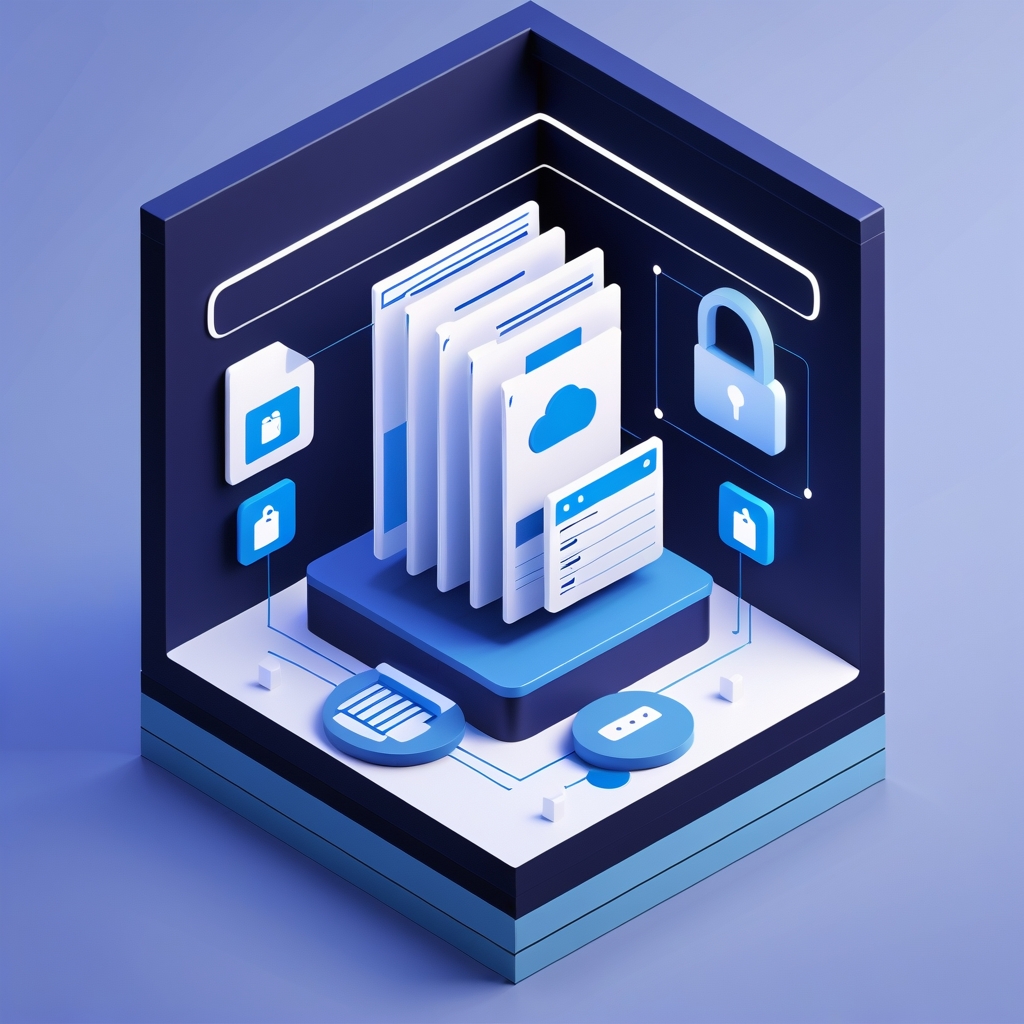 Enterprise file sharing and collaboration platform illustration