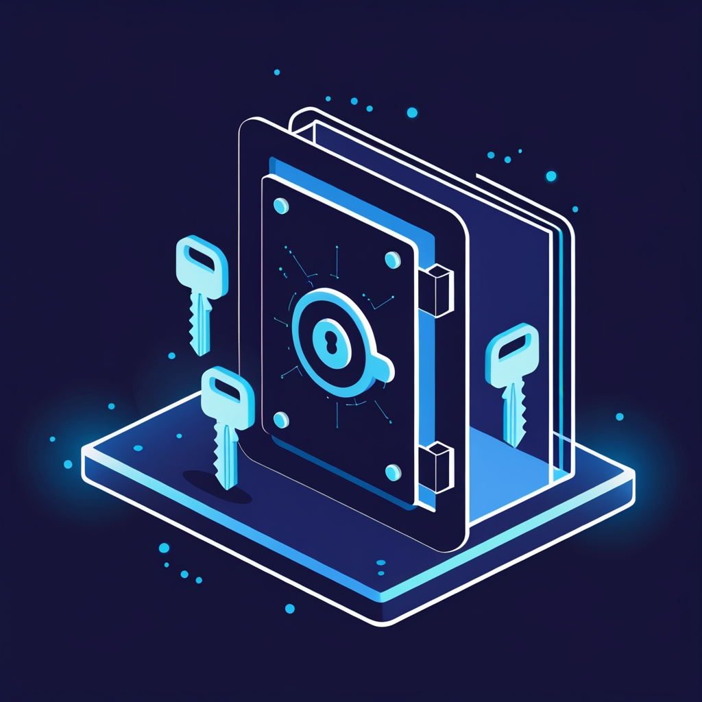 Encrypted vault with cryptographic keys for secrets management